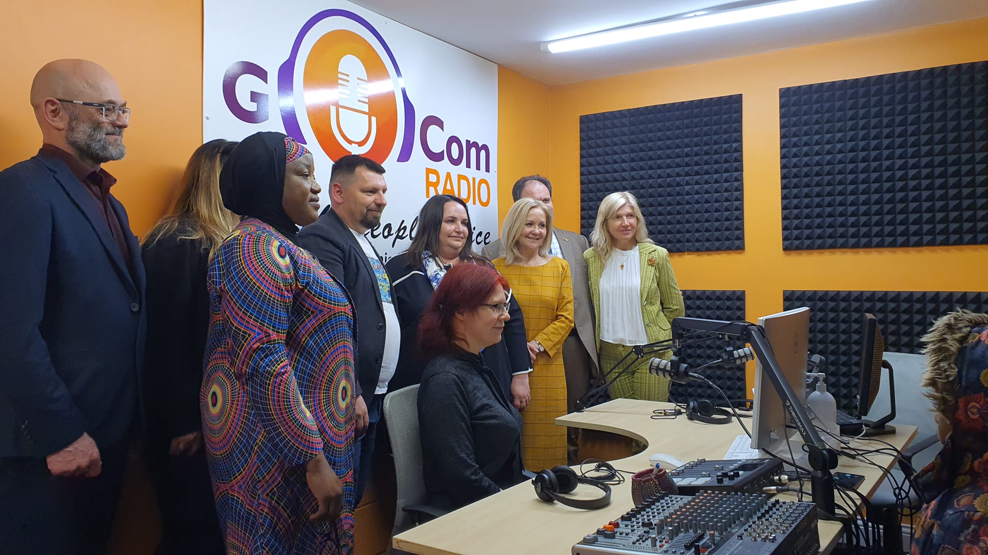 Ukranian, Polish & Lithuanian Ambassadors Larysa Gerasko, Anna Sochańska & Marijus Gudynas on Courtesy Visit to GOCM Radio