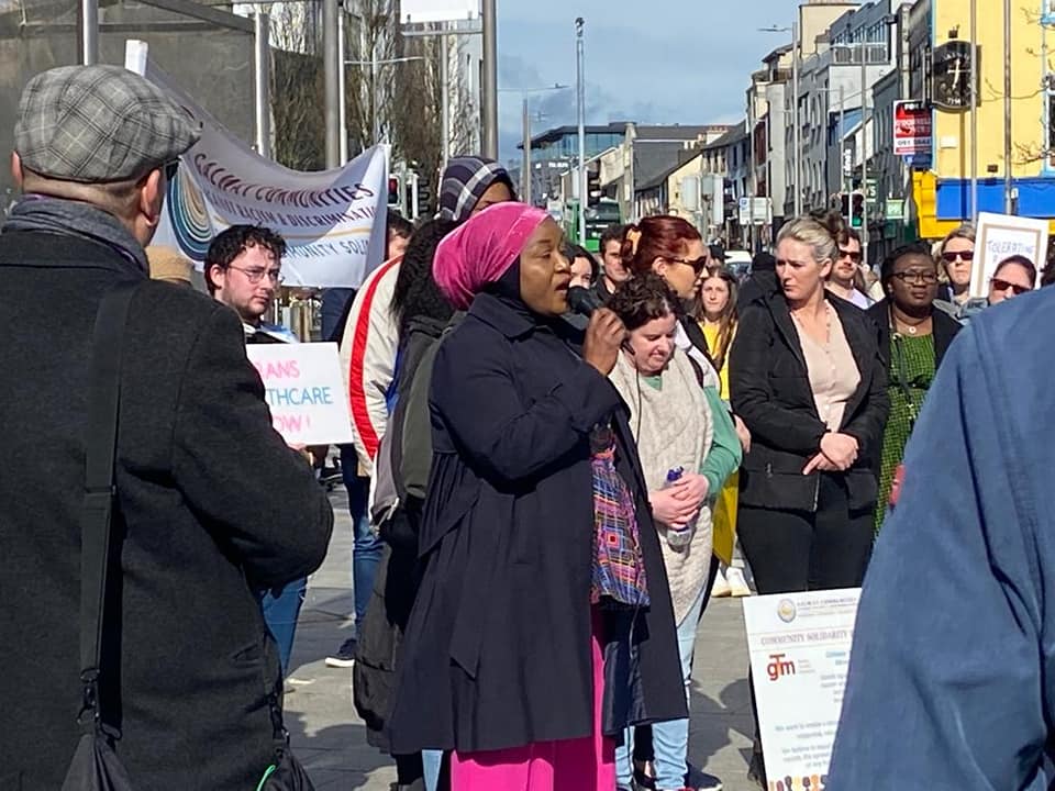 Public Speaking at the Communities Against  Racism & Discrimination Rally